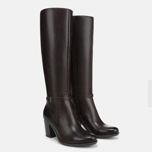 Naturalizer Black Leather Heeled Boots. 9.5 (true to size)
